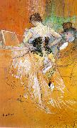  Henri  Toulouse-Lautrec Woman in a Corset (Study for Elles) France oil painting reproduction